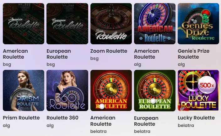 Roulette Games at TeaSpins Website