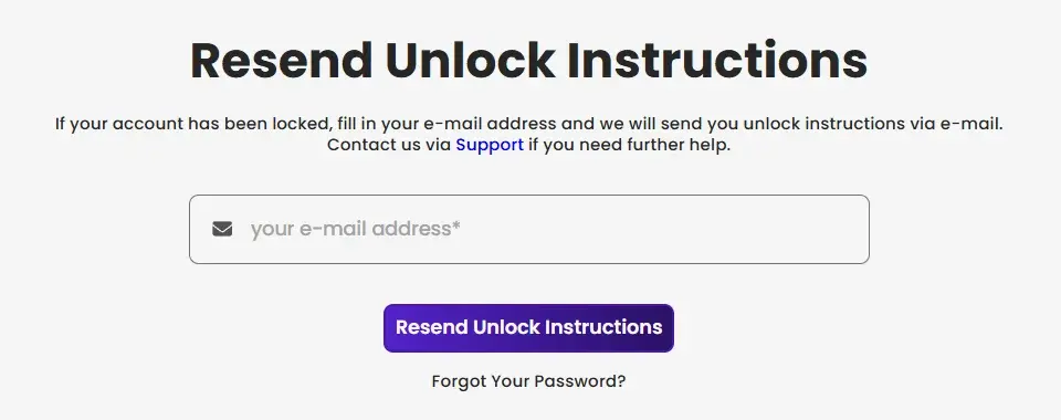 TeaSpins Recovery Email Form